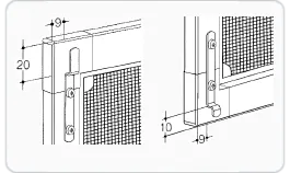 Montage auf PVC Fenster avectels Z-Haken (sans perçage)
