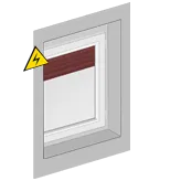 gauche - von Raumseite betrachtet