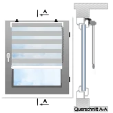Auf dem Fensterrahmen avectels support à clip (sans perçage)